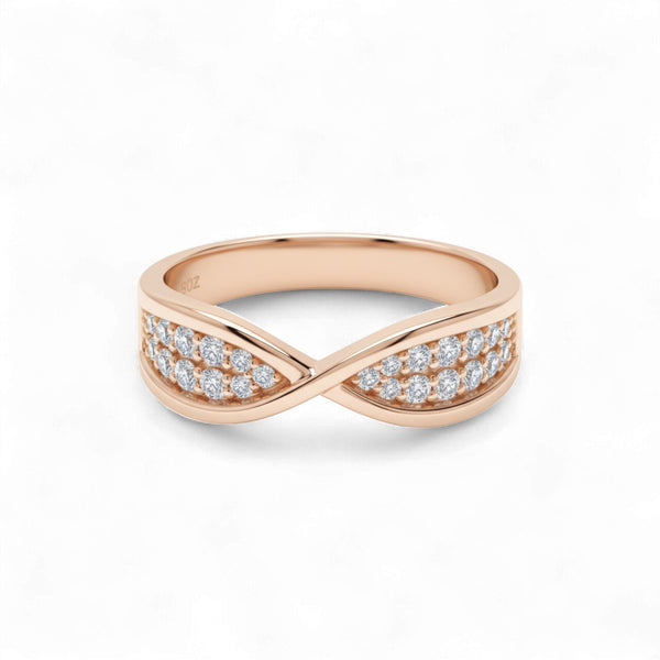 Item | Buy Twill Lab Grown Diamond Pave Band in 18KT Gold | SPOP Enterprise Global